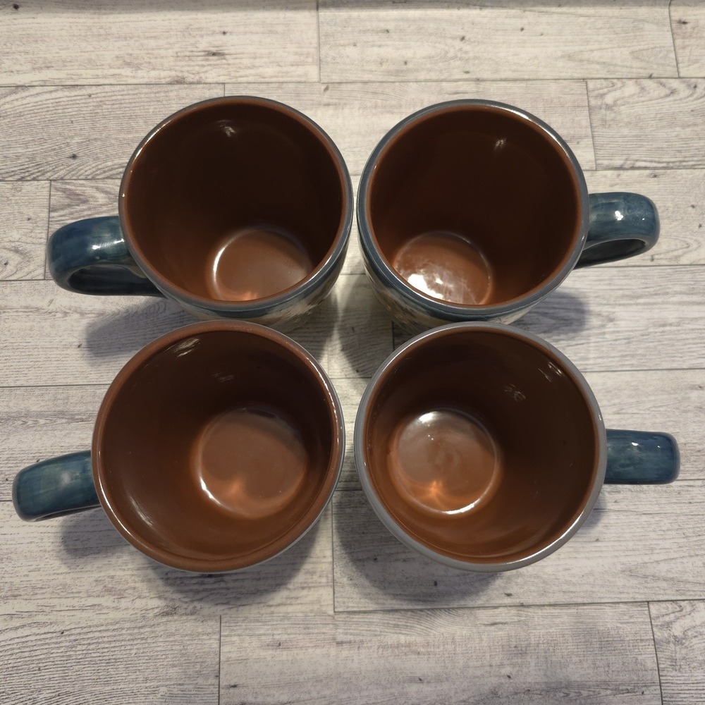Set of 4 Mugs Gibson Elite Scroll Motif - Picture 2 of 6